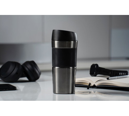 Термостакан Solingen Grip, серо-стальной