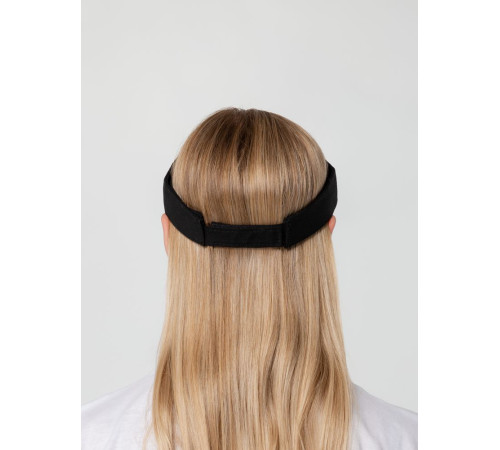 Козырек Active, черный с белым кантом