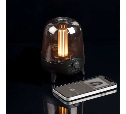 Беспроводная колонка с подсветкой soundFlicker, черная