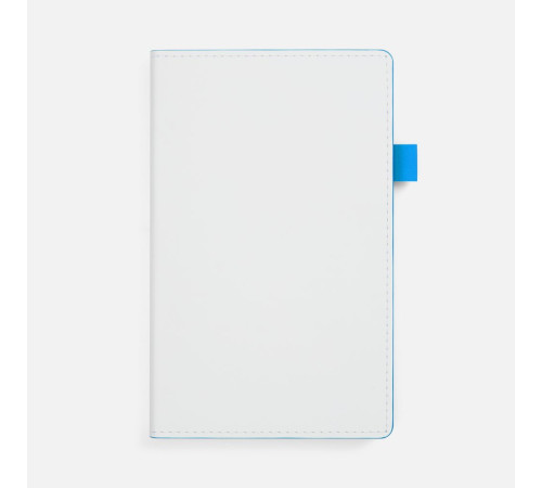 Ежедневник White Shall, недатированный, бело-голубой