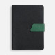 Ежедневник Boom, недатированный, черный с зеленым