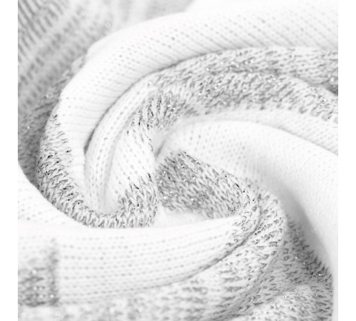 Плед «Танцующий лес», белый с серебром