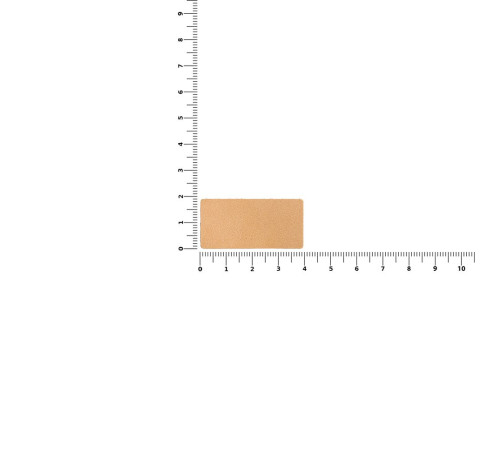 Лейбл кожаный Tuken, S, бежевый