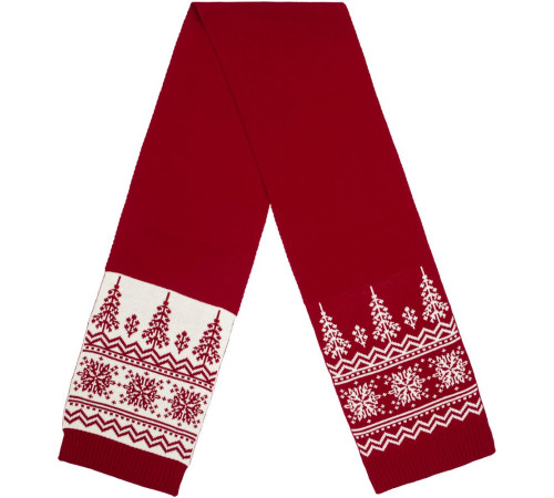 Шарф Elnik, красный с молочно-белым
