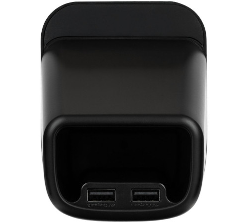 Настольный органайзер с зарядкой, лампой, вентилятором и подсветкой логотипа powerTower, черный