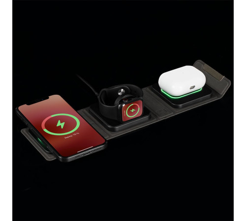 Складная станция беспроводной зарядки triFlex, черная