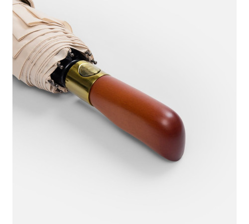 Зонт складной Cloudburst в подарочной упаковке, бежевый