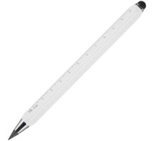 Вечный карандаш Quarta со стилусом и уровнем, белый
