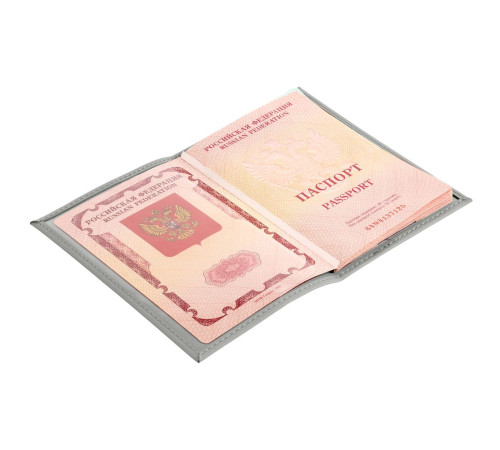 Обложка для паспорта Nubuk, светло-серая