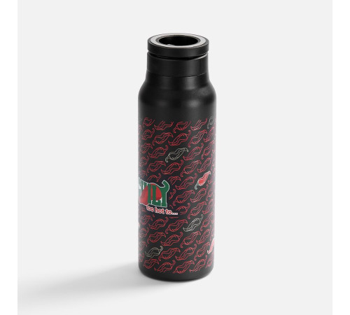 Термобутылка Magnus с магнитным держателем для телефона, черная