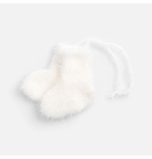 Подвеска на елку «Вьюжка», носочки, белая