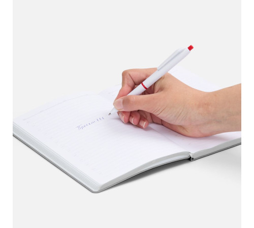 Ручка шариковая Bright Pop, белая с красным