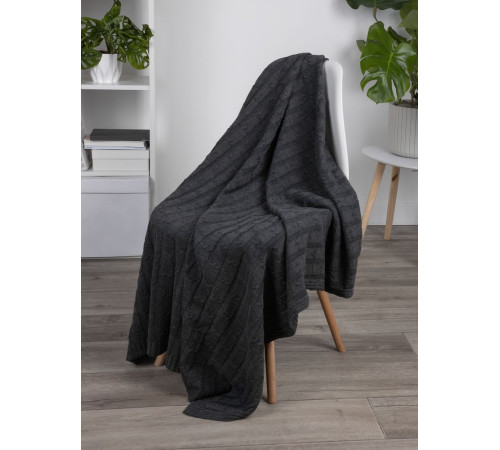 Плед Trenza, темно-серый