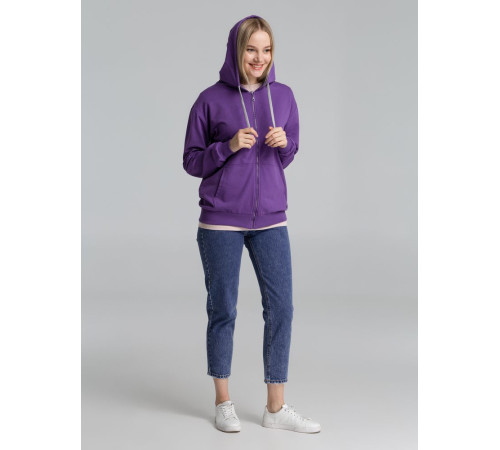 Толстовка на молнии с капюшоном Unit Siverga, фиолетовая