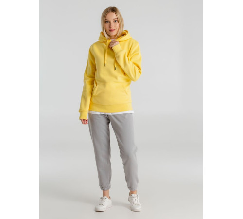 Толстовка с капюшоном унисекс King, желтая