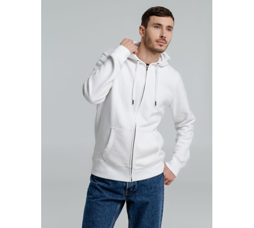 Толстовка на молнии с капюшоном унисекс King, белая