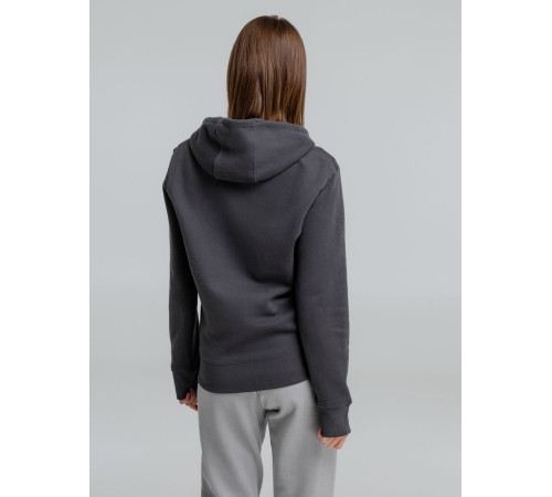 Толстовка на молнии с капюшоном унисекс King, темно-серая