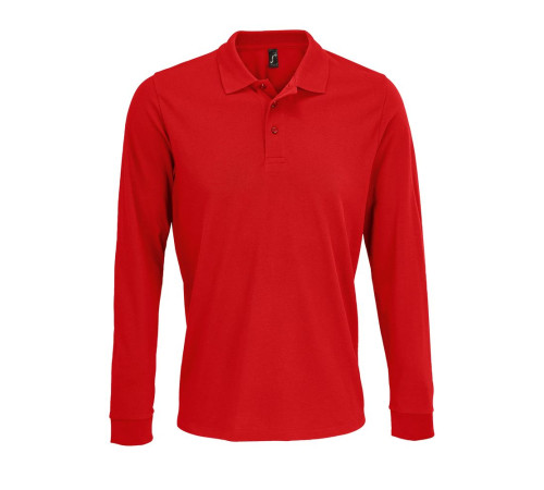 Рубашка поло с длинным рукавом Prime LSL, красная