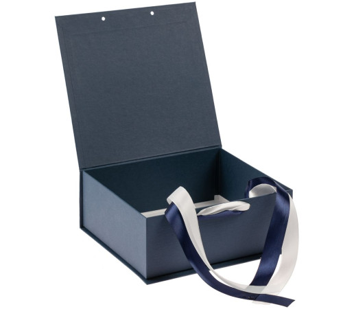 Коробка на лентах Tie Up, малая, темно-синяя