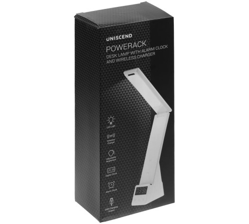 Лампа с беспроводной зарядкой смартфона и часов Powerack, белая