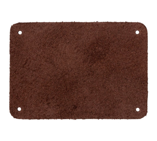 Лейбл кожаный Beta, XL, коричневый