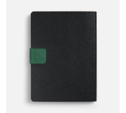 Ежедневник Boom, недатированный, черный с зеленым