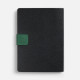 Ежедневник Boom, недатированный, черный с зеленым