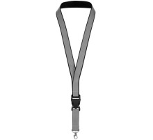 Лента светоотражающая Interlevel, черная с серым