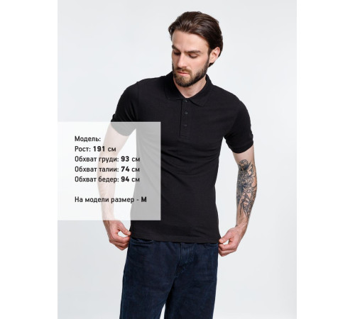 Рубашка поло мужская Adam, черная