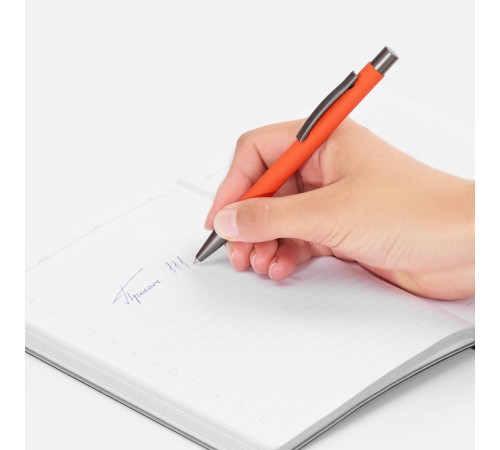 Ручка шариковая Atento Soft Touch, оранжевая