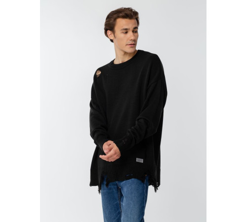 Джемпер оверсайз унисекс Grunge, черный