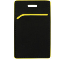 Чехол для пропуска Multimo, черный с желтым