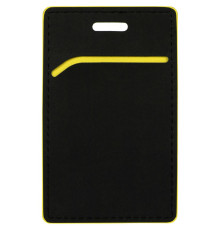 Чехол для пропуска Multimo, черный с желтым