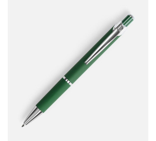 Ручка шариковая Chromos Soft Touch, зеленая