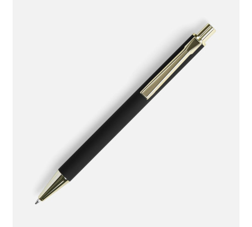 Ручка шариковая Lobby Soft Touch Gold, черная