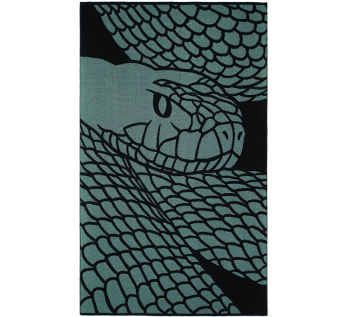 Плед Serpentica, черный с люрексом