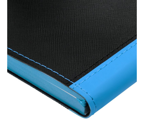 Ежедневник Nice Twice, недатированный, черный с голубым