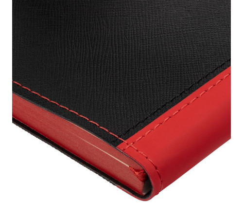 Ежедневник Nice Twice, недатированный, черный с красным