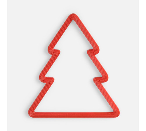 Подвеска «Елочка», 3D-печать, красная