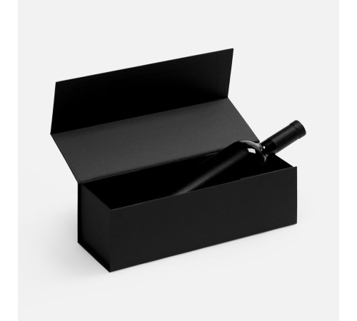 Коробка складная под бутылку Color Jacket Fold, черная