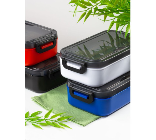 Ланчбокс Pranzo, белый с черным