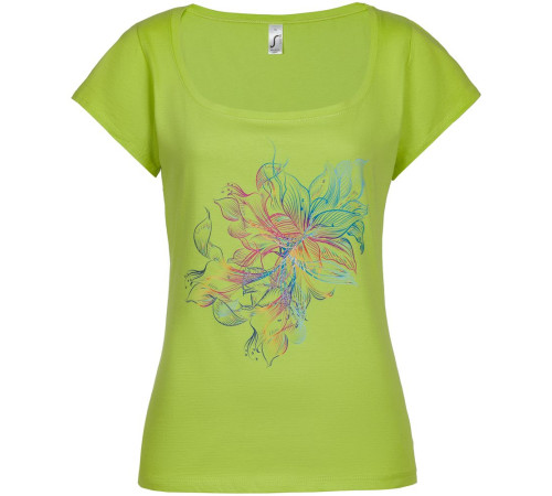 Футболка женская Vibrance, зеленое яблоко