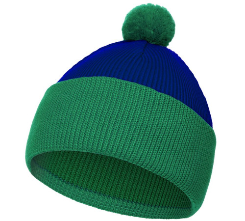 Шапка Snappy, синяя с зеленым