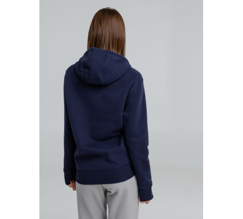 Толстовка на молнии с капюшоном унисекс King, темно-синяя