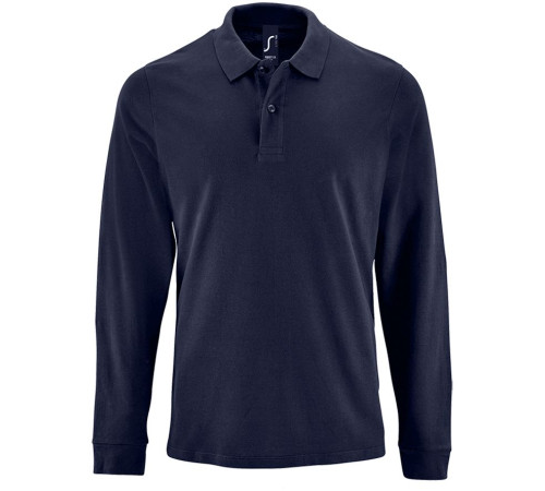 Рубашка поло мужская с длинным рукавом Perfect LSL Men, темно-синяя