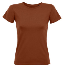 Футболка женская Regent Fit Women, коричневая (терракотовая)