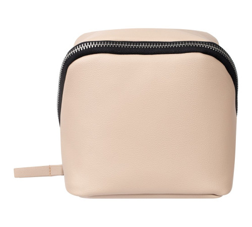 Дорожная косметичка Cubo, бежевая с логотипом