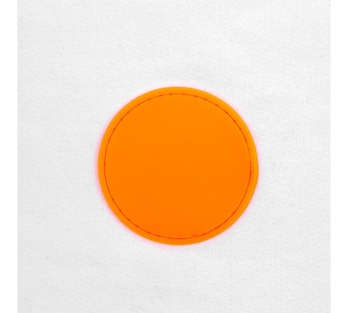 Лейбл из ПВХ Dzeta Round, L оранжевый неон
