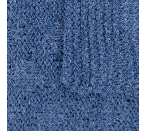Плед Snippet, синий меланж (джинс)