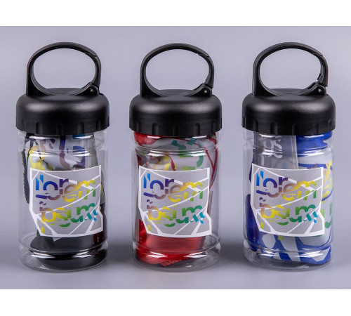 Охлаждающее полотенце Frio Mio в бутылке, черное